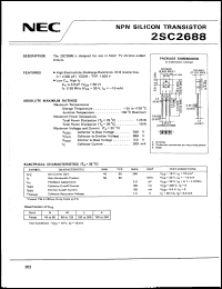 datasheet for 2SC2688 by NEC Electronics Inc.