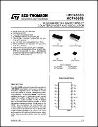 datasheet for HCF4060BC1 by SGS-Thomson Microelectronics