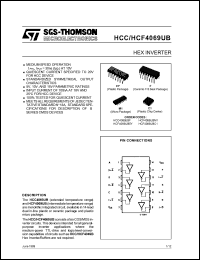 datasheet for HCF4069UBC1 by SGS-Thomson Microelectronics