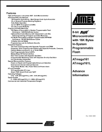 datasheet for ATmega161-4PC by ATMEL Corporation