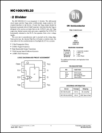 datasheet for MC100LVEL32D by ON Semiconductor