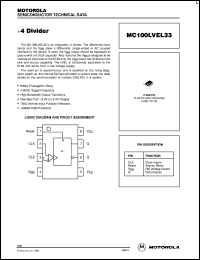 datasheet for MC100LVEL33D by ON Semiconductor