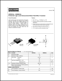 datasheet for NDB603AL by Fairchild Semiconductor