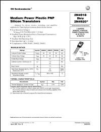 datasheet for 2N4920 by ON Semiconductor