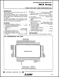 datasheet for M38187M3-XXXFS by Mitsubishi Electric Corporation, Semiconductor Group