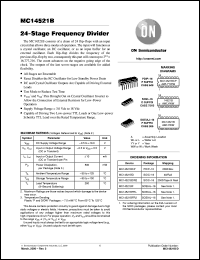 datasheet for MC14521BCP by ON Semiconductor