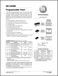 datasheet for MC14536BCP by ON Semiconductor