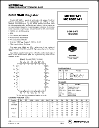 datasheet for MC100E141FN by ON Semiconductor