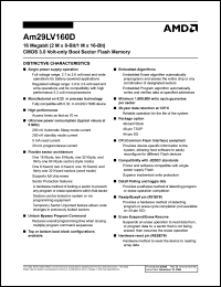 datasheet for Am29LV160DB-70EC by AMD (Advanced Micro Devices)