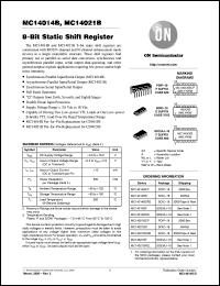 datasheet for MC14014BCP by ON Semiconductor