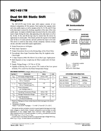 datasheet for MC14517BCP by ON Semiconductor