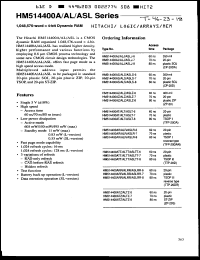 datasheet for HM514400ASLZ-7 by 