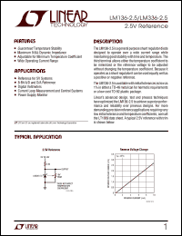 datasheet for LM136H-2.5 by Linear Technology