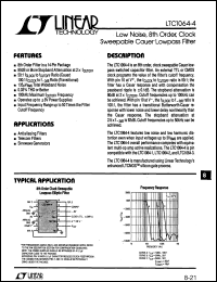 datasheet for LTC1064-4MJ by Linear Technology