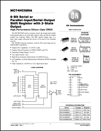 datasheet for MC74HC589ADT by ON Semiconductor