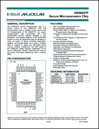 datasheet for DS5002FMN-16 by Dallas Semiconductor