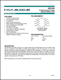 datasheet for DS1100U-250 by Dallas Semiconductor
