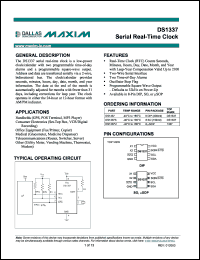 datasheet for DS1337 by Dallas Semiconductor