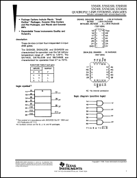 datasheet for SN54LS08W by Texas Instruments