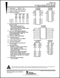 datasheet for SMJ4C1024-80HJ by Texas Instruments