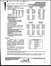 datasheet for TMS44400-70SD by Texas Instruments