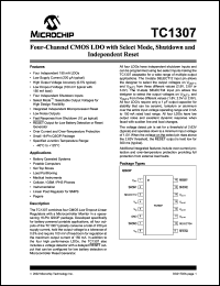 datasheet for TC1307R-2.5VQRTR by Microchip Technology, Inc.