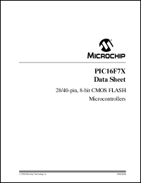 datasheet for PIC16F74-I/P by Microchip Technology, Inc.