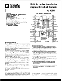 datasheet for AD ADC80 by Analog Devices