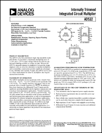 datasheet for AD532JD by Analog Devices