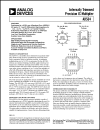 datasheet for AD534JD by Analog Devices