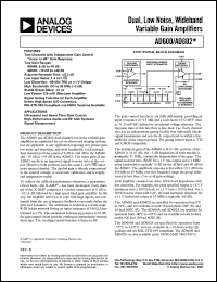 datasheet for AD600JR-REEL by Analog Devices