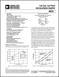datasheet for AD620AR-REEL by Analog Devices