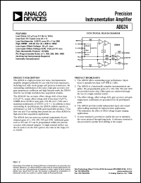 datasheet for AD624ACHIPS by Analog Devices