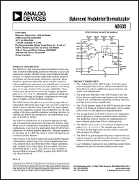 datasheet for AD630AD by Analog Devices