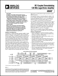 datasheet for 5962-9095501MRA by Analog Devices