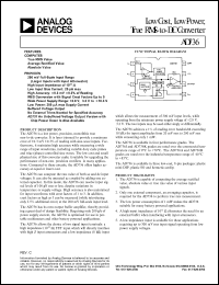 datasheet for AD736KR-REEL by Analog Devices
