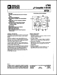 datasheet for AD7534TQ by Analog Devices