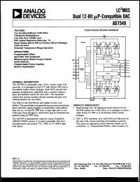 datasheet for AD7549JN by Analog Devices