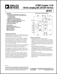 datasheet for AD7878LN by Analog Devices