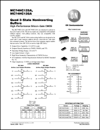 datasheet for MC74HC125AD by ON Semiconductor