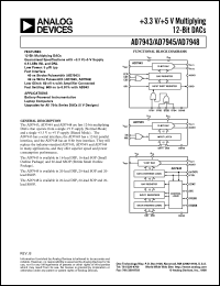 datasheet for AD7943BRS by Analog Devices