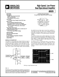 datasheet for AD826AN by Analog Devices