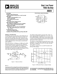 datasheet for AD828AN by Analog Devices