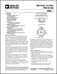 datasheet for AD829JN by Analog Devices
