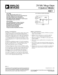 datasheet for AD835AN by Analog Devices