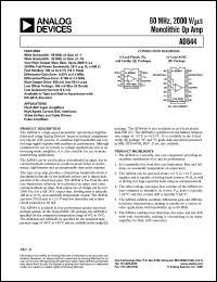 datasheet for AD844AN by Analog Devices