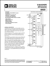 datasheet for AD9020JZ by Analog Devices