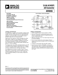 datasheet for AD9040AJN by Analog Devices