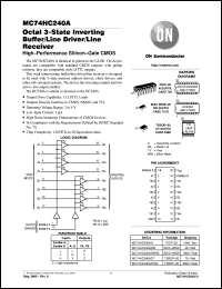 datasheet for MC74HC240ADT by ON Semiconductor