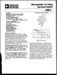 datasheet for AD9610TH by Analog Devices